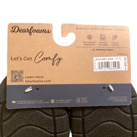 Indoor/Outdoor Shoe Slippers Dearfoams - Sz Large (11-12) - NWT - Picture 8 of 9